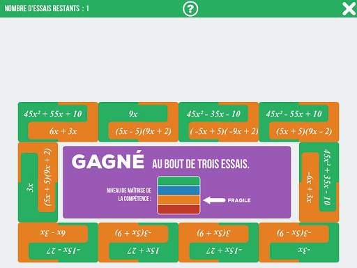 Domino Calcul Littéral 3 تصوير الشاشة