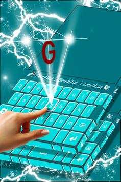 Teal Blue Keyboard Theme screenshot 3