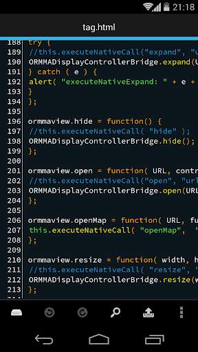 DroidEdit (free code editor) screenshot 1