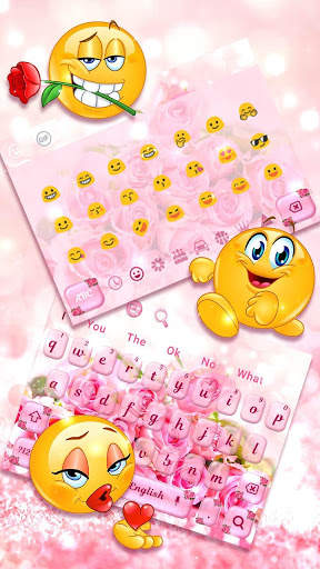 🌸Pink Rose Keyboard screenshot 3