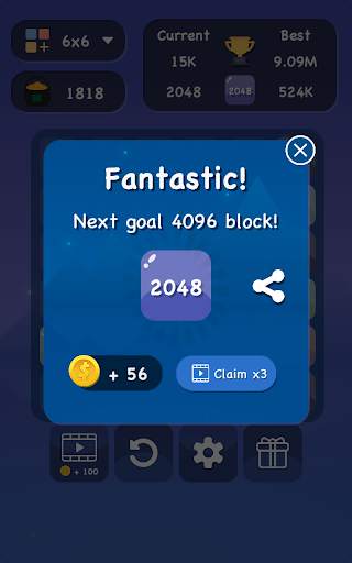 2048 Classic: Number Block Puzzle & Merge Game screenshot 17