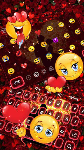 Romantic Valentines Rose Love Keyboard screenshot 3