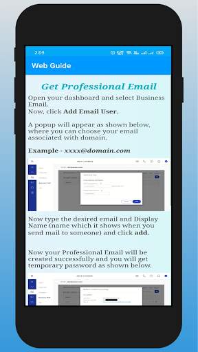 Web Guide - Free .com Domain screenshot 7