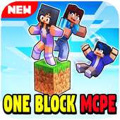 One Block Survival Minecraft Map Skyblock logo