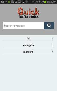 Quick for Youtube screenshot 1