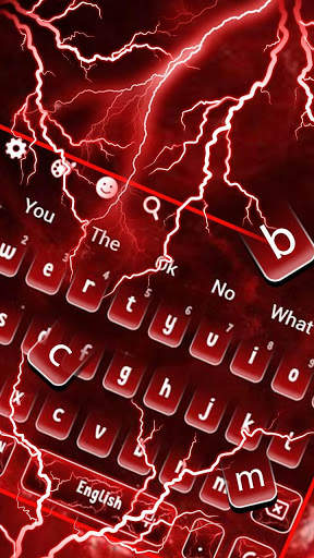 Red Lightning Keyboard Theme screenshot 1