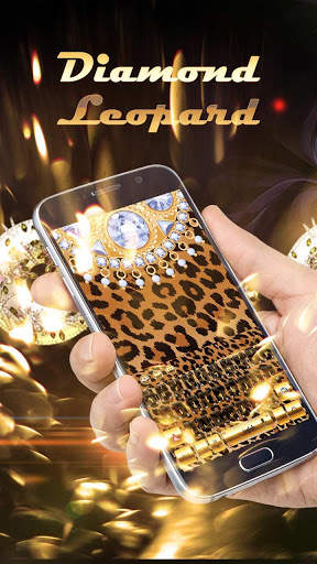 Leopard Diamond Gemstone with Gold Keyboard screenshot 2