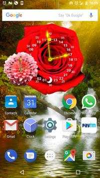 Flower Clock Live Wallpaper screenshot 1
