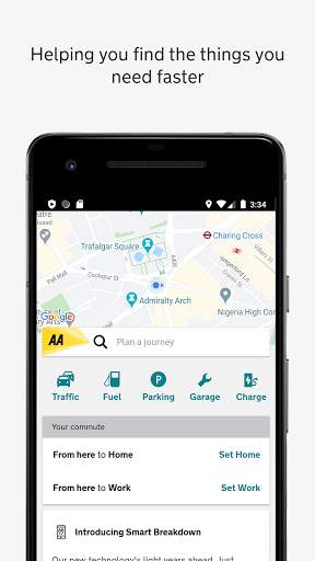 The AA membership & breakdown reporting app screenshot 1