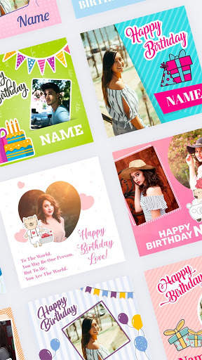 Birthday Greeting Photo Frame - WishJoy screenshot 2