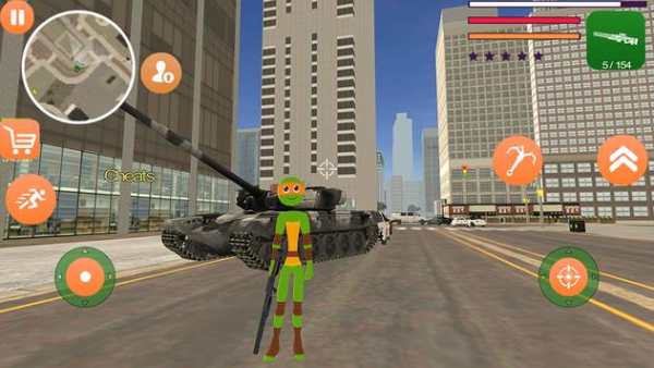 Michel Angelo Stickman Ninja Rope Hero Ganstar War screenshot 3