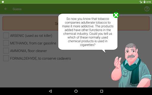 Stop Tobacco Mobile Trainer. Q screenshot 14