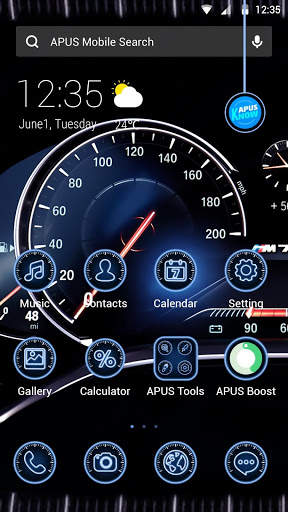 Car Dashboard  APUS Launcher theme screenshot 1