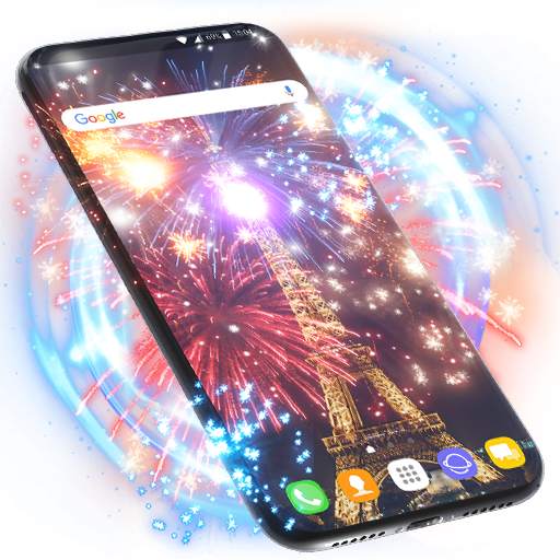 New Year Fireworks Wallpaper & Animated Keyboard 3.63