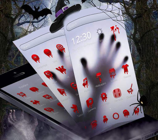 Horror blood Hand launcher Theme screenshot 4