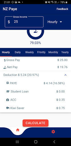Paye/Tax Calc [New Zealand 2020] screenshot 2