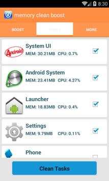memory clean boost screenshot 3