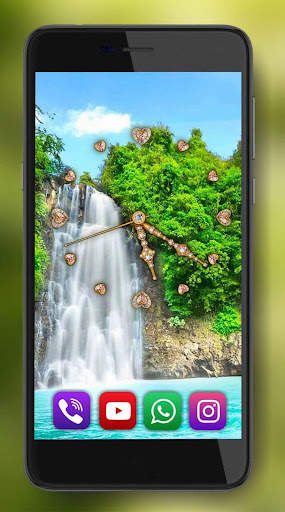 Waterfall Clock Live Wallpaper screenshot 3
