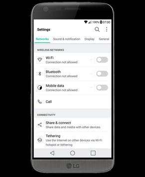 Tabbed Settings Launcher for LG devices screenshot 1