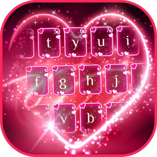Love Red Heart Keyboard 10001004