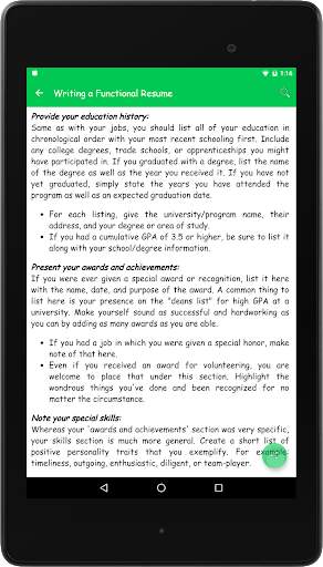 Resume Preparation Guide screenshot 6