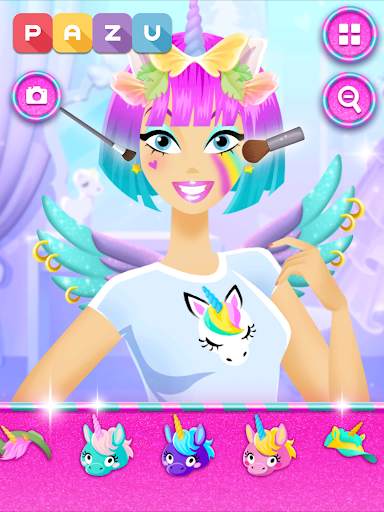 Makeup Girls - Unicorn dress up games for kids screenshot 5