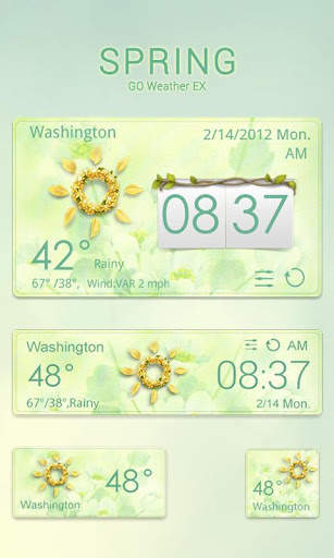 SPRING THEME GO WEATHER EX screenshot 3