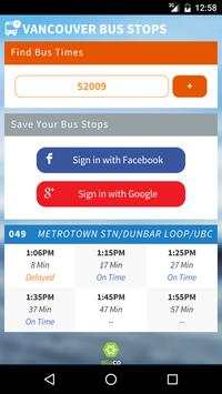 Vancouver Bus Stops screenshot 2