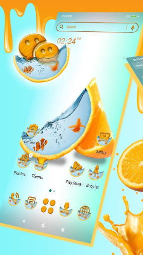 Lemon Fish Water Launcher Theme screenshot 1