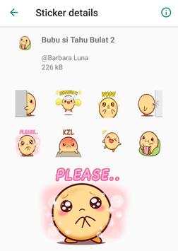 Bubu si Tahu Bulat - Sticker Makanan Lucu screenshot 3