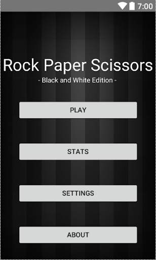 Rock Paper Scissors - Black and White Edition screenshot 1