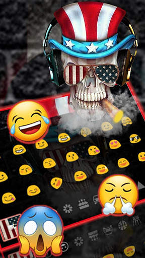 America Dj Skull Theme Keyboad screenshot 3