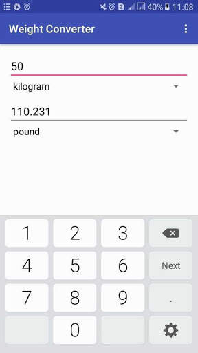 Weight  Converter:kg to lbs to pounds screenshot 6