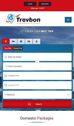 Travbon - Search Flight Hotel Bus Car & Holiday screenshot 1