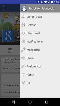 Tinfoil for Facebook screenshot 2