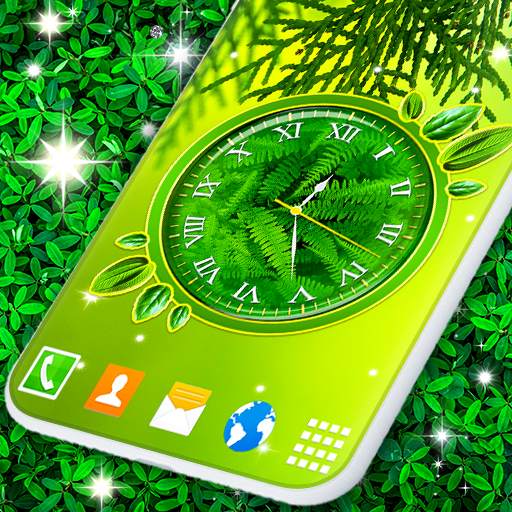 Forest Leaves Clock Wallpaper 6.9.34