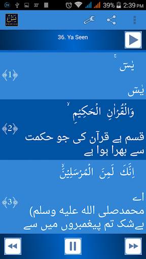 Surah Yaseen Urdu اردو скриншот 2