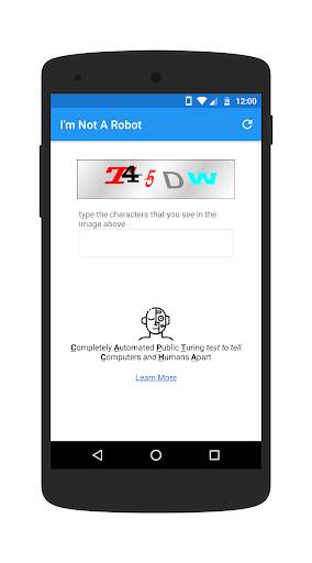 I'm Not A Robot - Practice Captcha Input 1 تصوير الشاشة