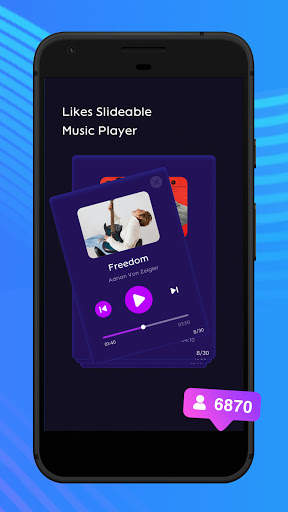 Likes Slideable Music Player 3 تصوير الشاشة