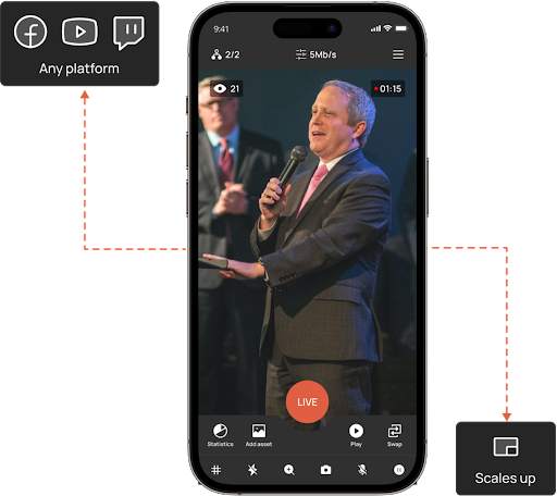 Omnistream Live Video Creator screenshot 2