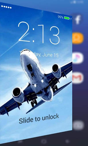 Airplane Lock Screen Wallpaper Pro screenshot 1