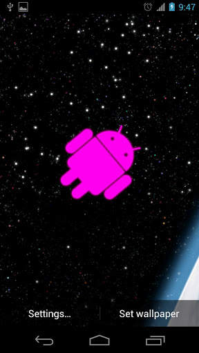 Droid in Space Live Wallpaper screenshot 2