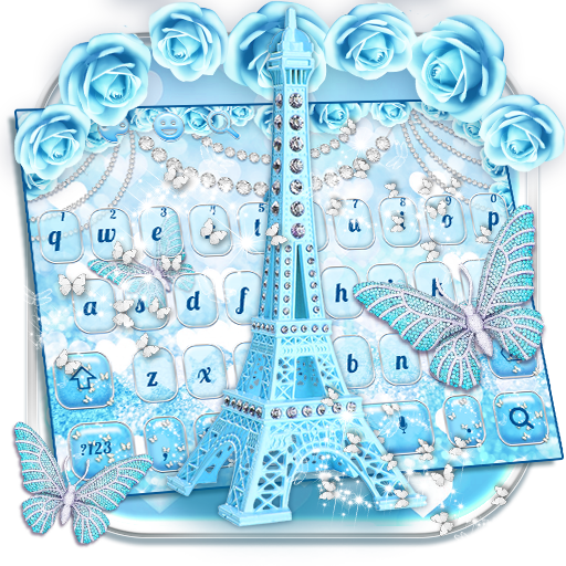 Blue Eiffel Tower Keyboard Theme icon
