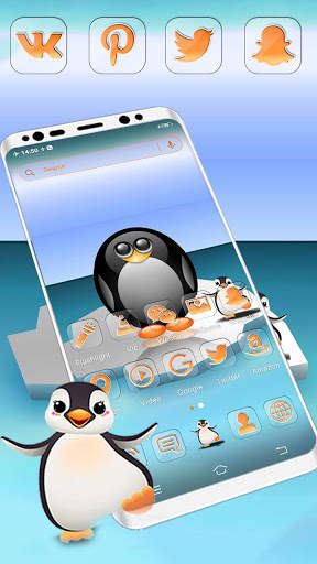 Cute Penguin Theme screenshot 3