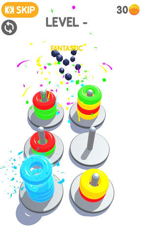 Color Sort 3D: Fun Hoop Stack Sorting Puzzle screenshot 1