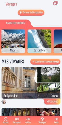 CAIT Réseau social voyageurs screenshot 7