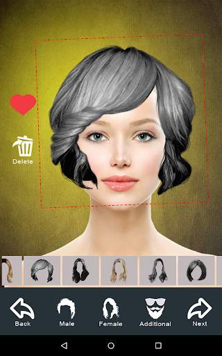 Hairstyle Changer app, virtual makeover women, men screenshot 13