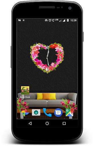Rose clock live wallpaper screenshot 9