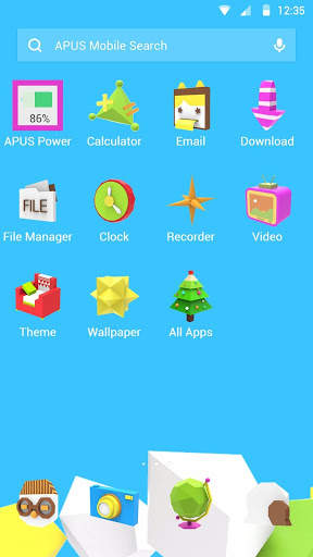 LOWPOLY STYLE theme for APUS 2 تصوير الشاشة