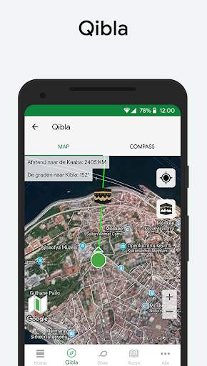 Muslim: Gebedstijden, Qibla screenshot 2